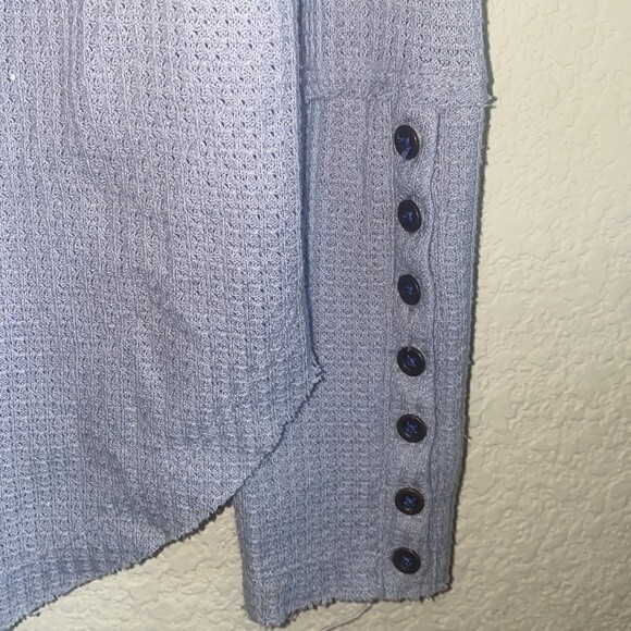 Lucky thermal contrast cuff shirt long sleeve S boho hippie peasant y2k 90s - Picture 2 of 7